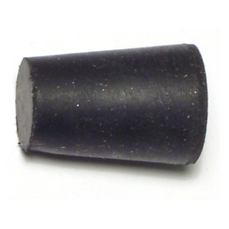 MIDWEST FASTENER 3/8" x 9/16" x 1" #00 Black Rubber Stoppers 1 12PK 65862